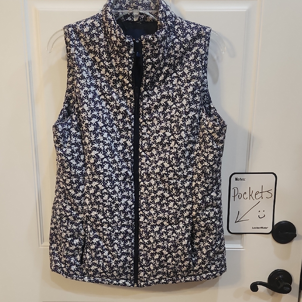 Navy Floral Vest